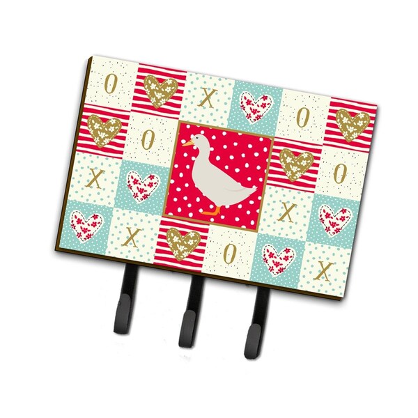 Carolines Treasures 6 x 2 x 9 in. American Pekin Duck Love Leash or Key Holder CK5287TH68 - main